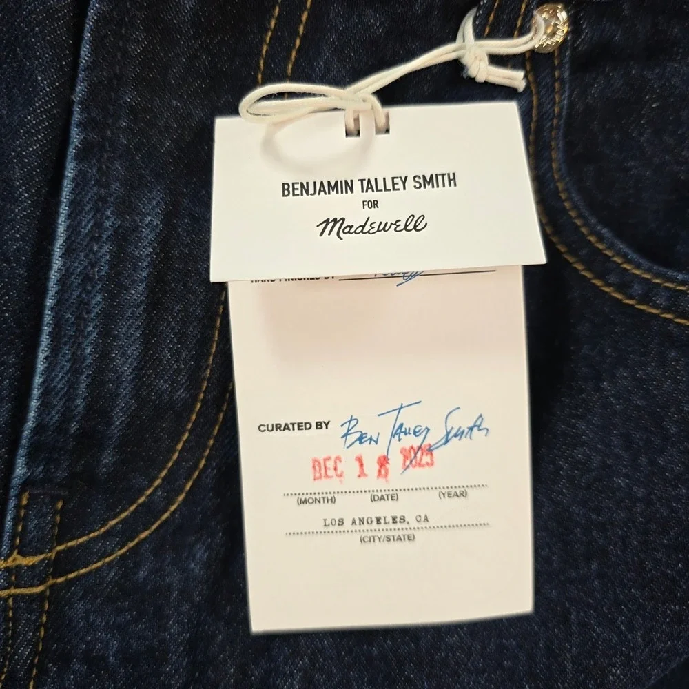 Benjamin Talley Smith 27 Madewell Women Coolidge Indigo Wide Leg Low Rise Jeans